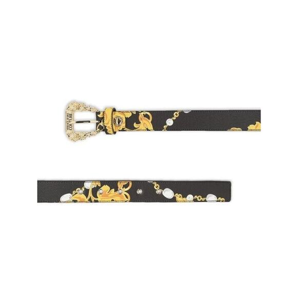 Versace Jeans Couture Belts Women\'s 90 Black Genuine Leather Gold Buckle NWT main image 7